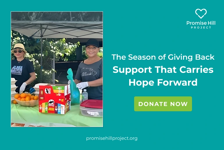 Holiday season giving campaign supporting underserved families through Promise Hill Project